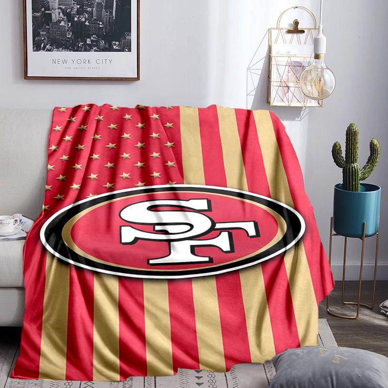 Faithful 49ers football Blanket Lightweight Flannel Bedding Blanket Perfect for Travel, Camping, Living Rooms, Offices, Sofas, Fan Christmas gift