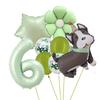Набор из 8 штук 40-дюймовых шаров из алюминиевой фольги цвета детской пудры с цифровыми ромашками, тематика вечеринки в честь дня рождения с хаски