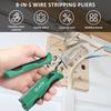 8 In 1 Wire Stripper Plier Multifunctional Cable Stripping Cutter Heavy Duty Electrical Wire Stripping Twisting Hand Tool Pliers