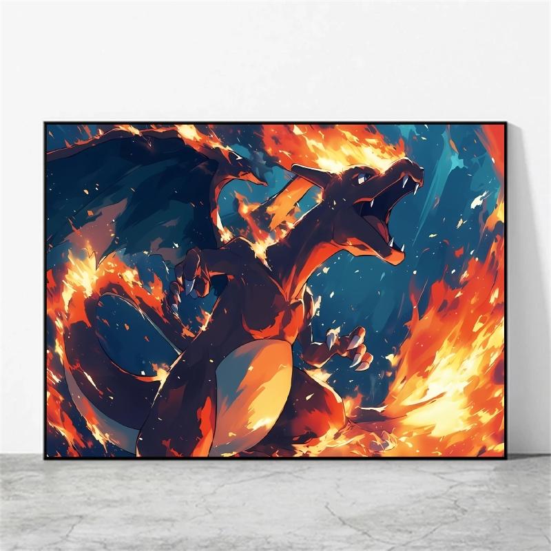 New Van Gogh Museum Canvas Printings Pokemon Pikachu Birthday Gifts Charizard Painting Art Prints Picture Modern Home Decorative