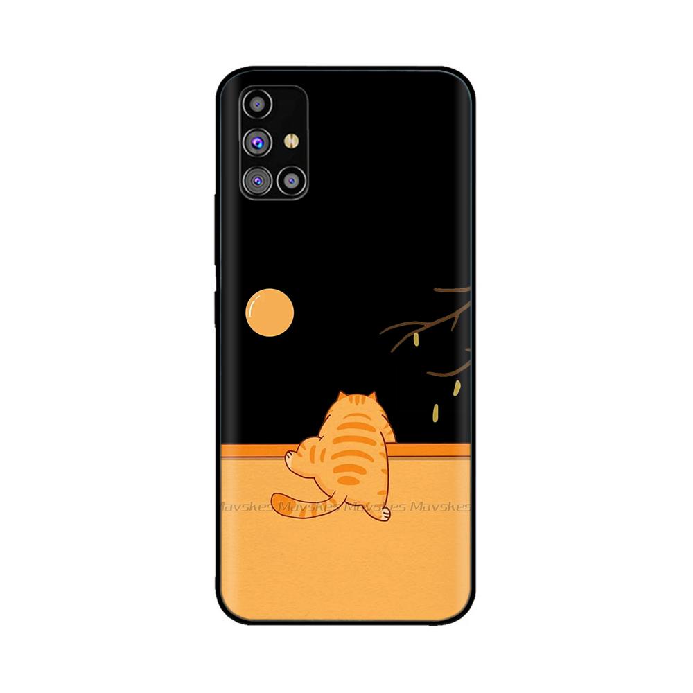 For Samsung Galaxy A51 Phone Case Heart-Butterfly Funda For Samsung A51 Case A 51 4G 5G Cover Protection Liquid Silicone Bumper