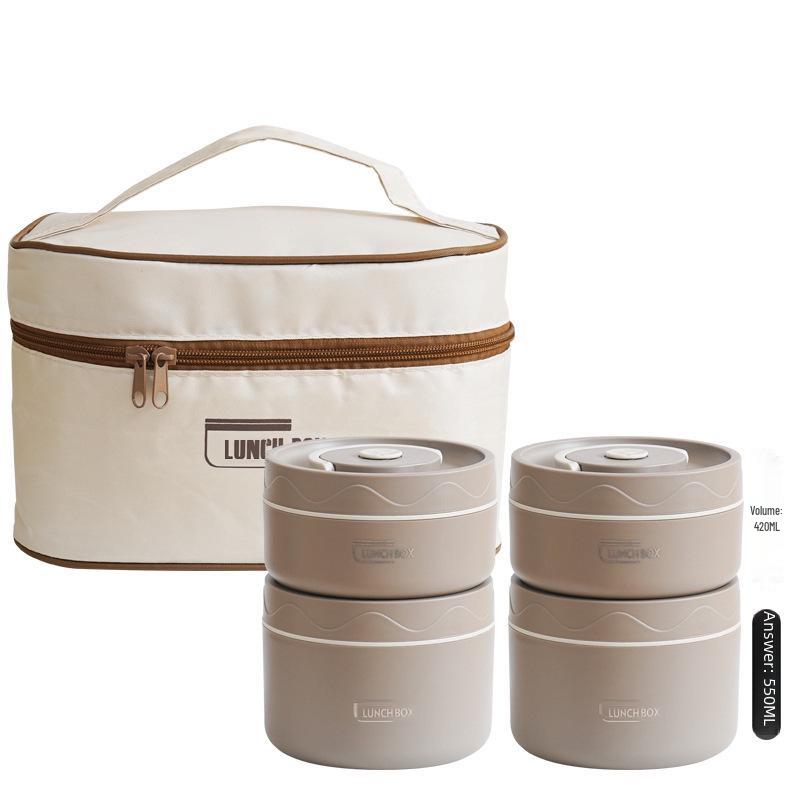 Многослойный изолированный ланч-бокс из нержавеющей стали 304 для офиса и студентов