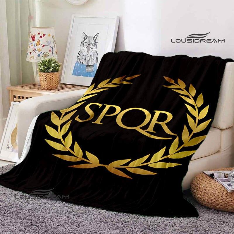 Римское одеяло с принтом SPQR, теплое и красивое фланелевое мягкое и удобное модное декоративное одеяло, домашнее дорожное одеяло