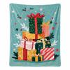 Merry Christmas Blanket Christmas Tree Gingerbread Man Red Flannel Blanket for New Year Christmas Gift for Family Nana Mon Dad