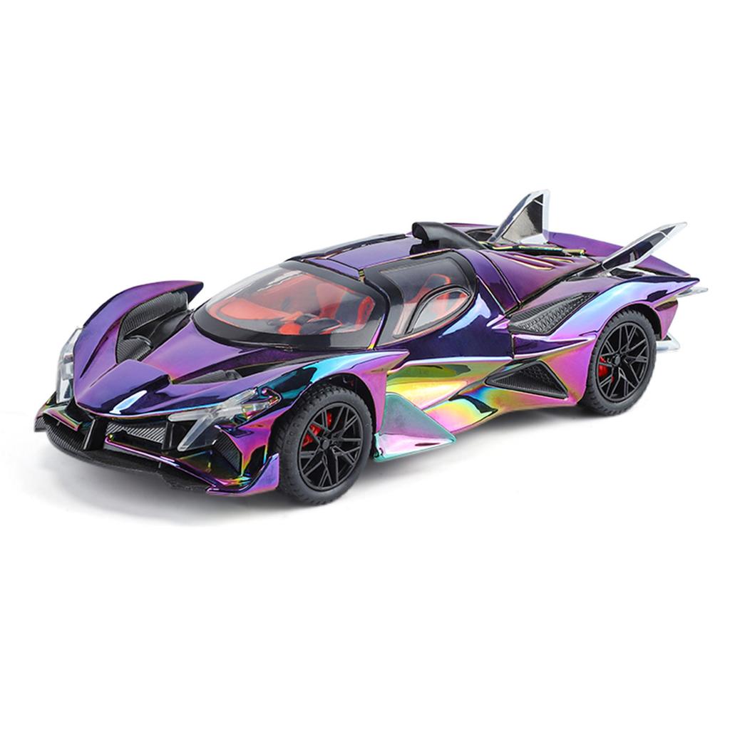 1/24 Apollo Project EVO Модель спортивного автомобиля из сплава Литые металлические Гальванизированные Гоночные автомобили Модель транспортных средств Звук Свет Детская игрушка Подарок