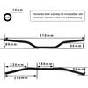Motorcycle Handlebar 7/8" 22Mm Cafe Racer Handlebars Low Rise Drag Bars Universal For Cafe Race Bobber Motocross Dirt Pit Bike ATV Ebike Mini Bike
