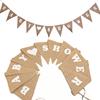 Флаг для вечеринки Baby Shower Джутовая мешковина Баннер Флаги Конфетный бар Вечеринка Свадебное украшение Baby Sho