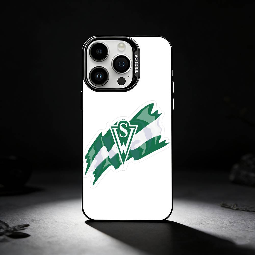 Santiago W-Wanderers Classic Badge Phone Case For iPhone 17,16,15,14,13,12,11 Plus,Pro Max,XS,Colored silver phone case