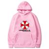 Fashion Loose Sweatshirt Men's Fall and Winter Casual Loose Street Hoodie Creative Red and White Protective Umbrella Printing