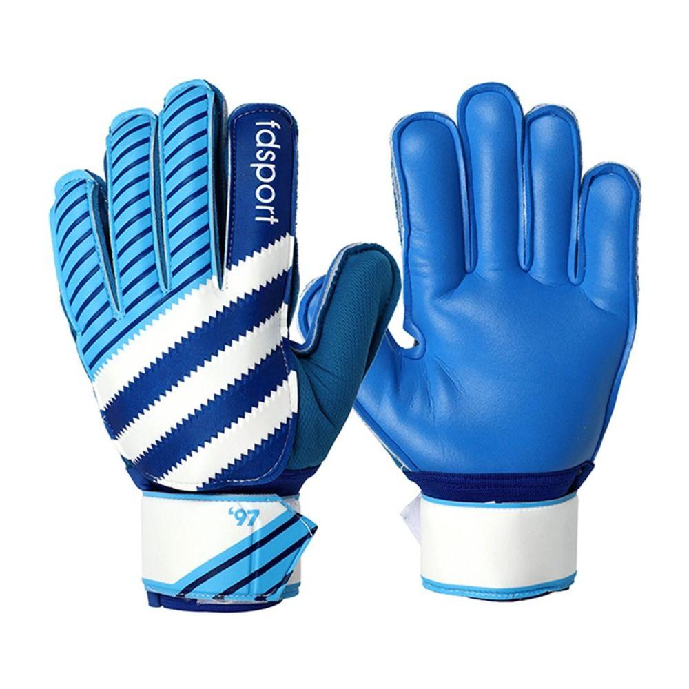 1Pair Non-slip Football Soccer Goalie Gloves Latex Football Training Gloves Adults Kids