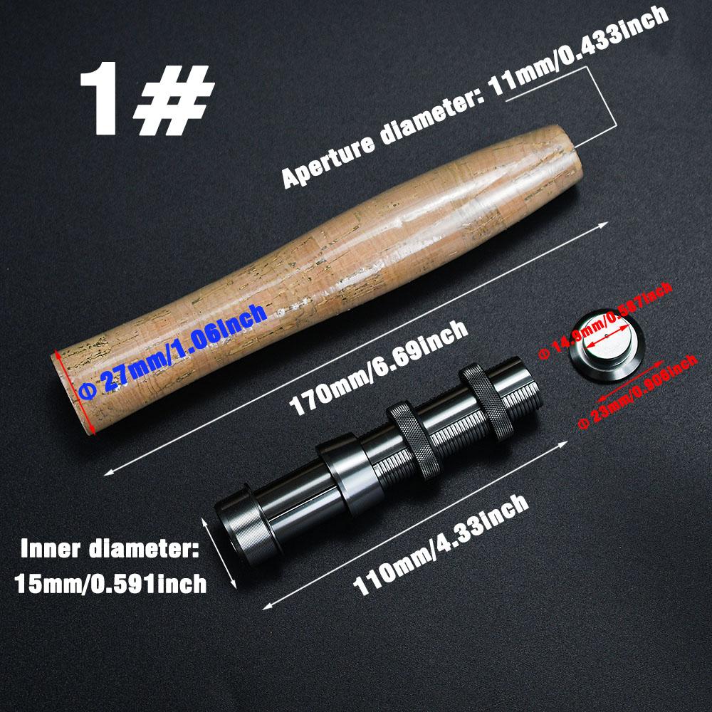Outdoor Fishing Spinning Rod Handle Wheel Reel Seat DIY Cork Grip Kit 1 Set FLY - Essential Tool for Anglers