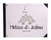 Darling Souvenir Purple Love Birds Printed Hardbound Cover Guestbook For Wedding Guest Sign In Book Registry-9 X 12