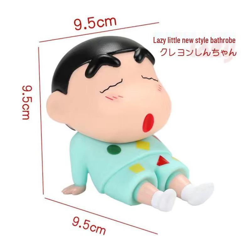 Crayon Shin-chan Tablet Stand: Lazy Person Anime Figure Trendy Toy and Cute Doll Ornament.