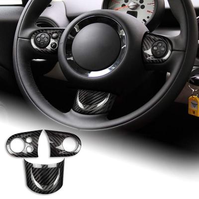 AIRSPEED Наклейка на кнопку рулевого колеса из углеродного волокна для Mini Cooper R55 Clubman R56 R57 Аксессуары