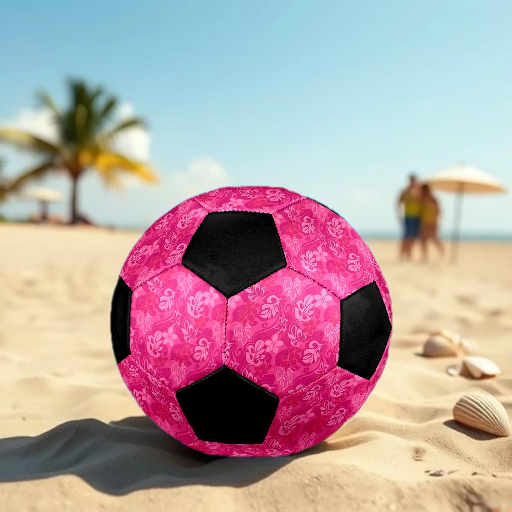 1PC Pink Floral Soccer Ball Size 5 Football Machine Sewn Indoor/Outdoor Universal Football Surprise Collection n70