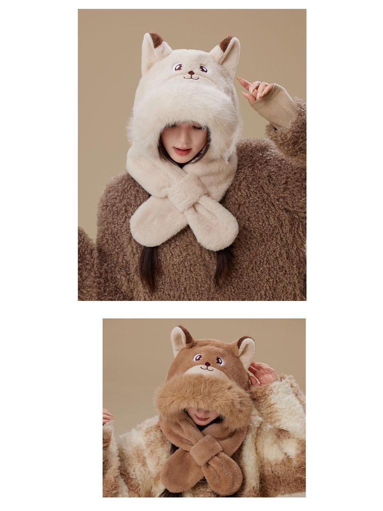 Zootopia Nick Fox Windproof Snood: Winter Cartoon Warm Hat & Ear Muffs Combo