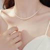 Banyan Tree S925 Silver Pearl Clavicle Necklace: Women's Luxury Niche Design with Broken Silver Accents