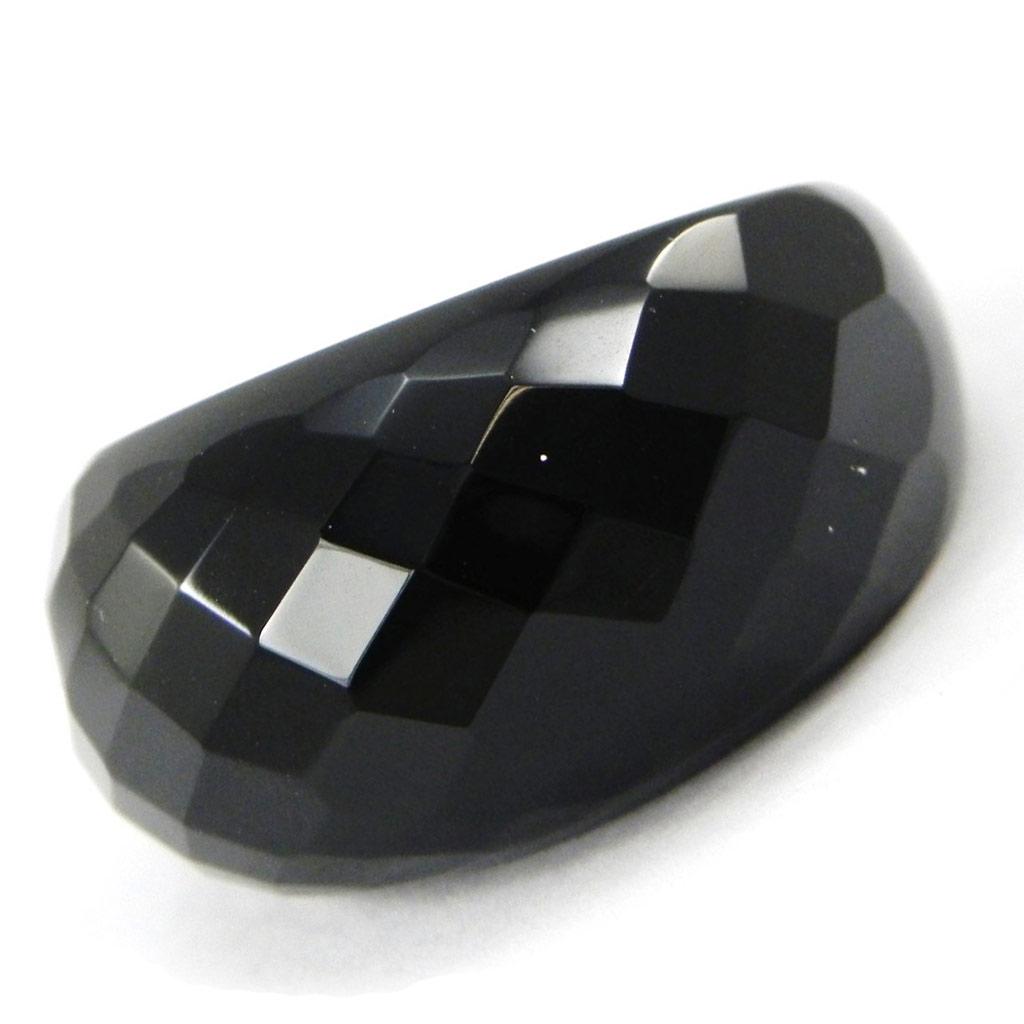 Кольцо дизайнерское "Минералия" черный агат