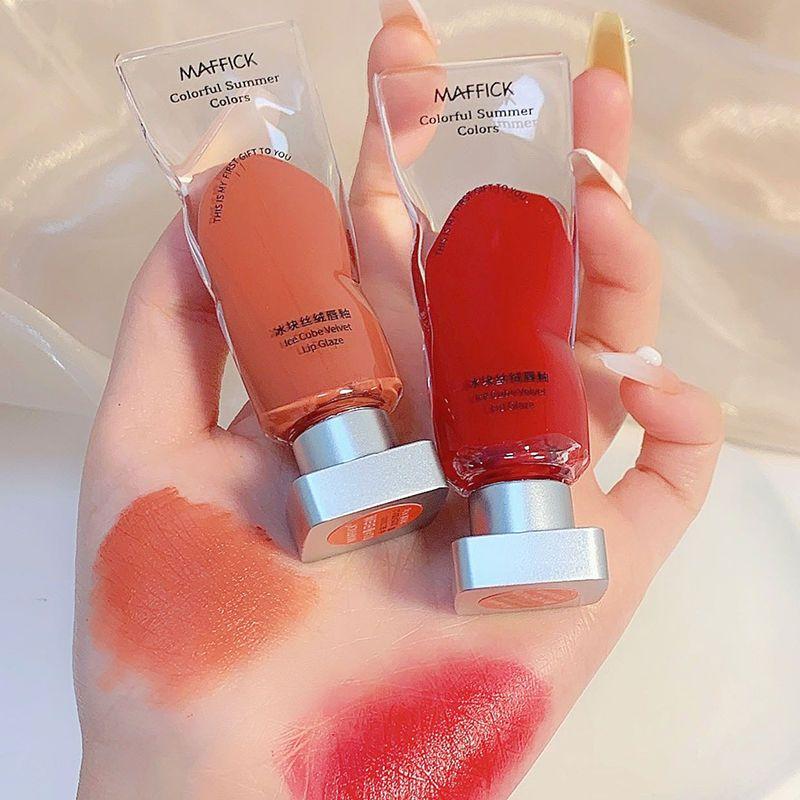 Ice Lip Slime Бархатная матовая глазурь для губ Увлажнение и увлажнение Блеск для губ Водостойкая помада с антипригарным покрытием Стойкая фиксация женская косметика