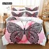 Комплект постельного белья с разноцветными бабочками, комплект пододеяльников, постельное белье с 3D-печатью, комплект постельного белья размера «queen size», модный дизайн