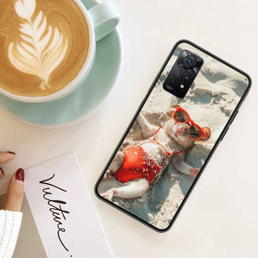 Милый Чехол для Телефона с Хомяком Для Xiaomi Redmi Note 12 Plus 12S 11 11T Pro 5G 11E 11S 4G 10 10S 9 9S 9T 8 8T 7 Чехол Оболочка CoqueМилый Х