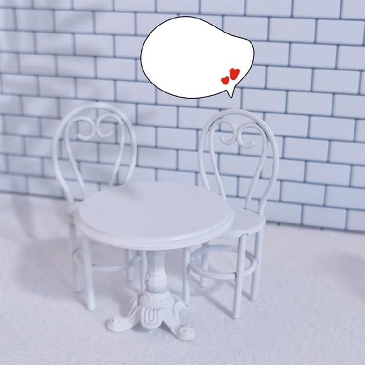 Металлическая детская коллекция игровой мебели для обеда Миниатюрный обеденный стол стулья Для интерактивного развития социальных навыков