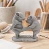 Unique Desktop Gift Double Pig Pulling Ornament, Mini Size 3D Printed Figurine, Small Decorative Figurine Funny Healing Sculpture, for Home
