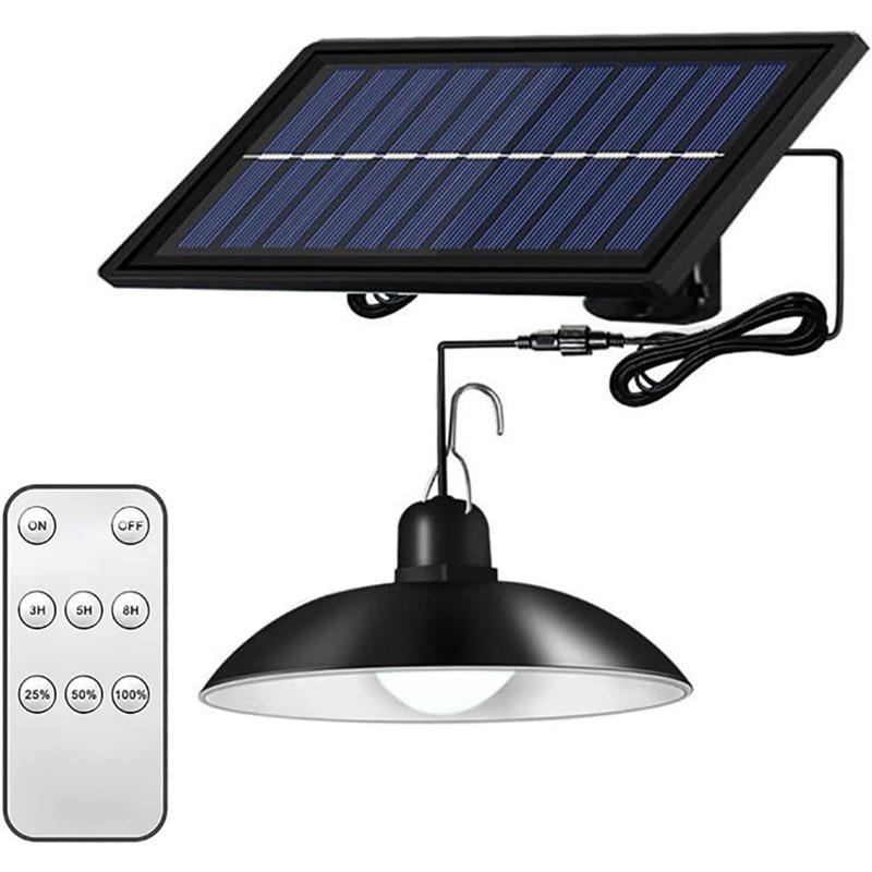 Солнечное освещение для навеса, Внутреннее и наружное светодиодное освещение на солнечной энергии для навеса с дистанционным управлением и поликристаллическими солнечными панелями
