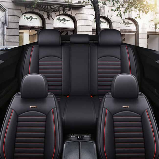 Подушка для сиденья автомобиля Four Seasons General All-around Seat Cover Кожаный чехол для сиденья 5-местного седана Special Full Car Seat Cushion