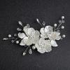 Crystal Pearl Flower Bridal Headwear Handmade Wedding Hairpin Bride Headdress  Hair Jewelry