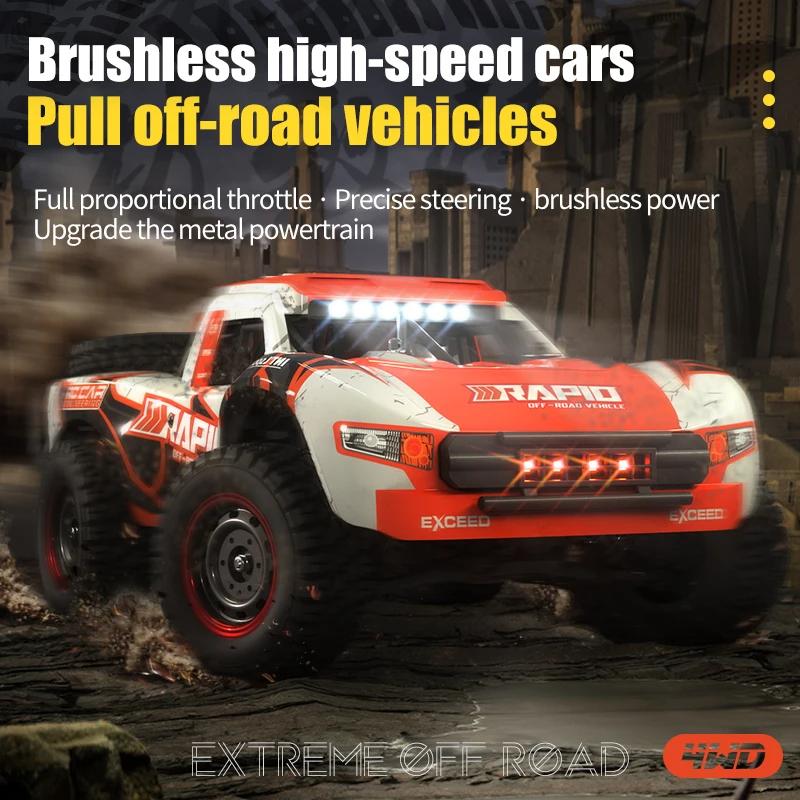 Новый 1:14 70 км/ч 4WD Радиоуправляемый автомобиль Внедорожник Автомобиль для трюков со светодиодной фарой Дистанционное управление Пикап Высокоскоростной дрифт Монстр-трак Детская игрушка в подарок