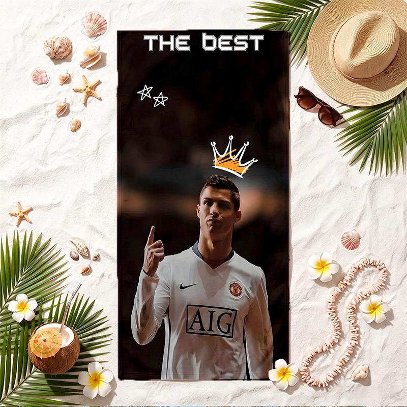 CR7 Soft Beach Towel Stylish Beach Pool Towel for Summer Seaside Vacation Travel