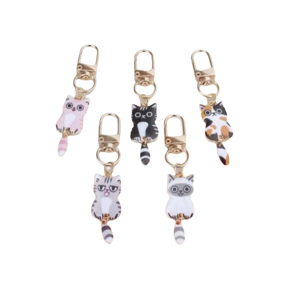 Cat Small Pendant Metal Bag Decoration Cute Key Chains Gift
