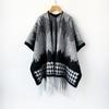 Ink Tassel Shawl Women's Autumn and Winter New Fashion Versatile Retro Travel Warm Cape Cape