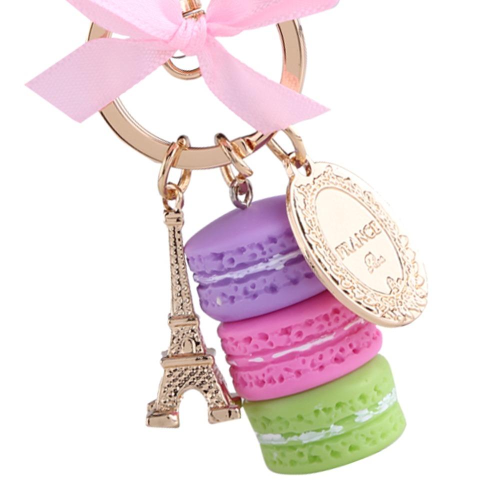 Colorful Macaroon Keychain Cute Bag Charm Key chain) Keyring Pendant  Bag Decoration