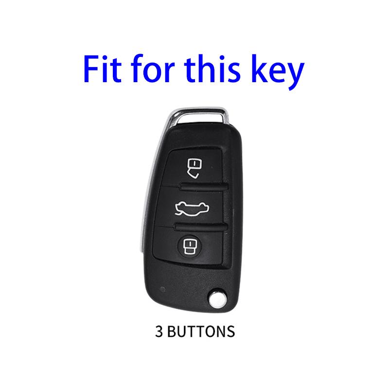 Soft TPU Car Remote Key Cover Case for A3 8P A4 B7 B8 B5 B9 B6 A1 A5 Q7 Q5 A6 4F C6 C5 C7 C4 TT Q3 S3 A7 A8 C4 8N 8V 8L RS3 Keychain Accessories