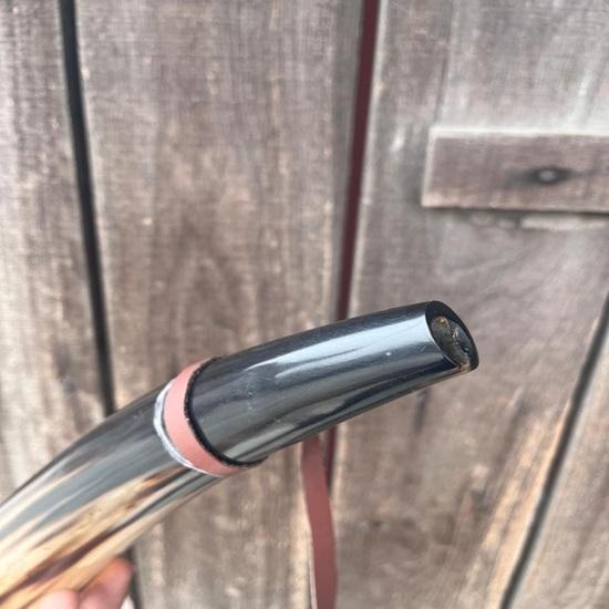 40,64 см Ручная гравировка Викингский боевой рог Натуральный рог быка Боевая труба Средневековый аксессуар для косплея Подарок Свадьба, День благодарения, Рождество