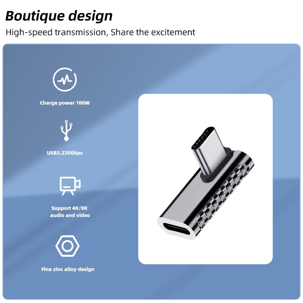 FONKEN Адаптер USB3.2 OTG Type C, 100 Вт, передача данных, 20 Гбит/с, цинковый сплав, быстрая зарядка, видеоразъем 8K для телефона, планшета