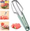 3-in-1 Watermelon Fork Slicer Cutter Stainless Steel Watermelon Popsicle Cutter Watermelon Cutter Slicer Tool Kitchen Gadgets