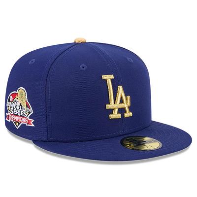 8 2025 Золотая коллекция Зарубежный импорт Кепка 59FIFTY Los Angeles Dodgers MLB 2025 GOLD COLLECTION FITTED CAP КОРОЛЕВСКИЙ СИНИЙ LOS ANGELES DODGERS Шляпа [Новая]