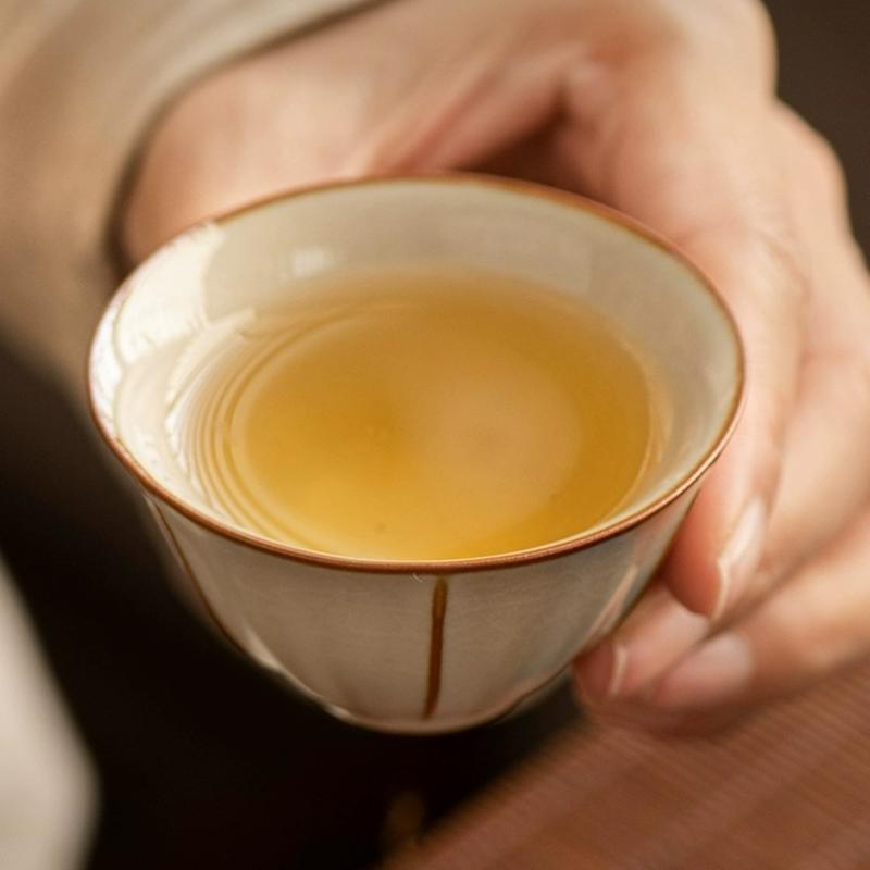 Желтая крытая пиала из печи Жу kiln, керамическая чашка для чая, набор для чая для путешествий на открытом воздухе, бытовой одинарный чайник, устройство для заваривания чая, набор для чая Кунг-фу