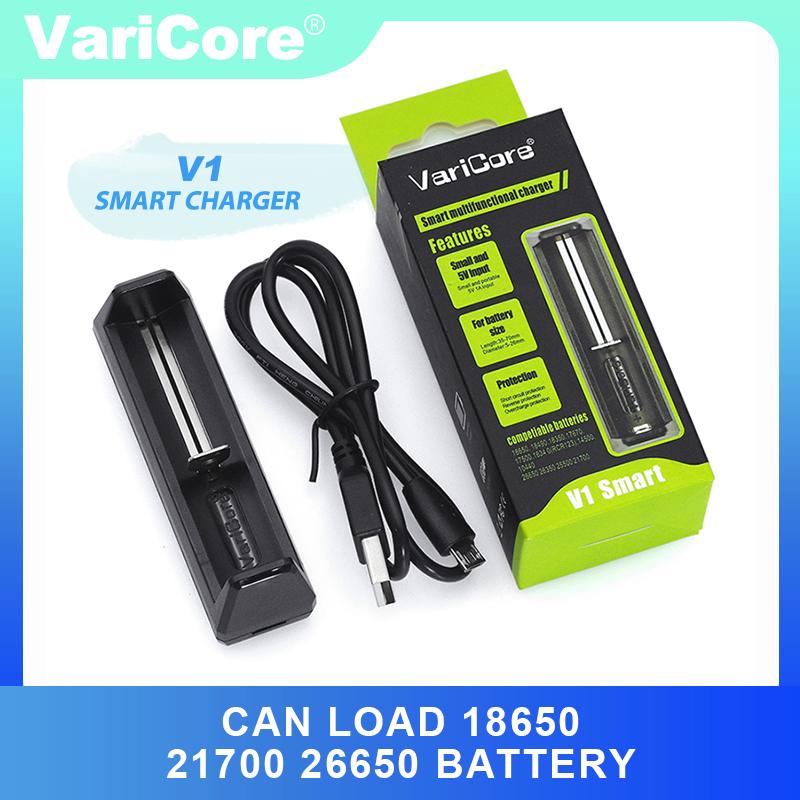 VariCore V1 3.7V 18650 21700 26650 18500 20700 18350 14500 10440 23650 18490 17670 Зарядное устройство для литиевых аккумуляторов