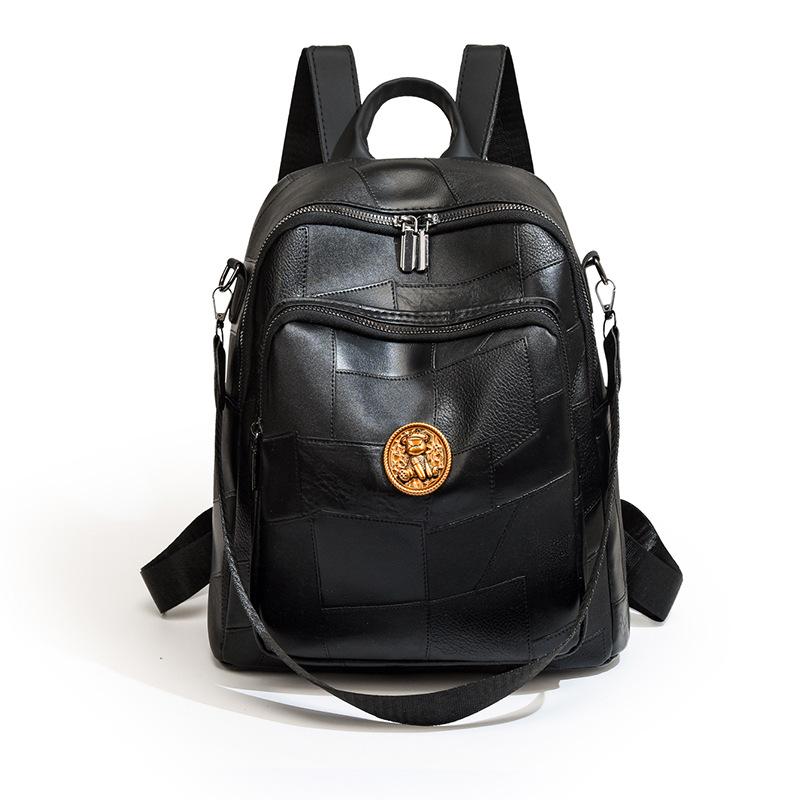 Мягкий кожаный женский рюкзак, сумка на плечо, многофункциональная студенческая школьная сумка