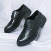 New Handcrafted Genuine Leather Block Leather Shoes Mens Oxford Shoes Leather Brogue Dress Shoes Classic Business Formal Shoes