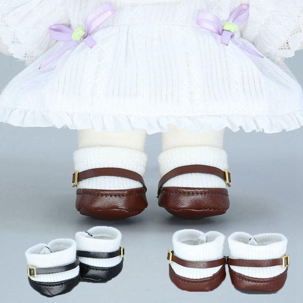 High Quality Doll Gift Toys DIY PU Leather Shoes Fashion Boots Clothes Accessories 20cm Doll Shoes