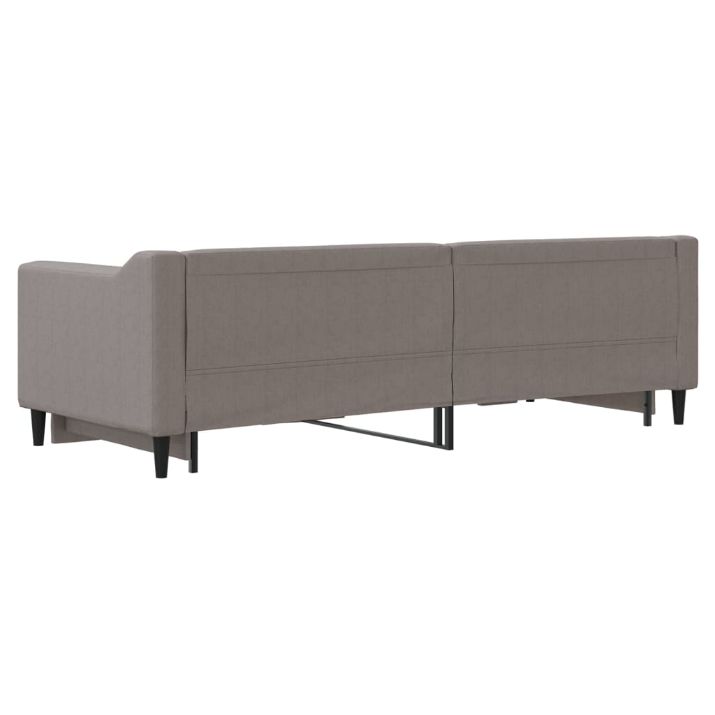 Pull Out Daybed Taupe 80 x 200 cm Fabric