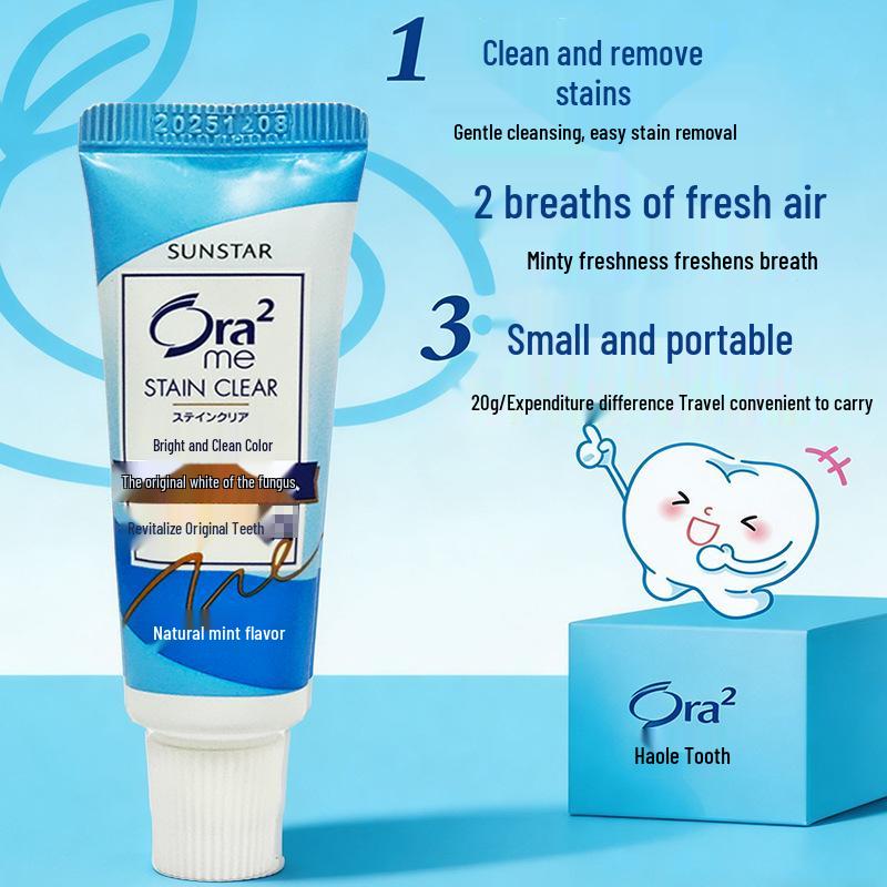 Instant Retail Japan Ora Ora Мятная отбеливающая зубная паста, 20 г, портативное средство для удаления пятен