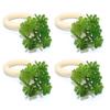 10pcs/lot New Napkin Ring Simulation Green Plant Napkin Buckle Meat Napkin Ring Desktop Decoration Napkin Rings Holders