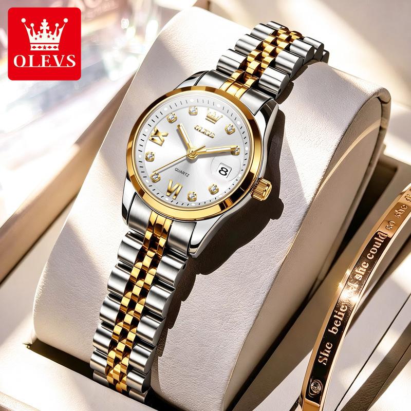 Women Quartz Watch Small Dial Stainless Steel Ladies Wristwatch For Woman Waterproof Date Display Female Clock
