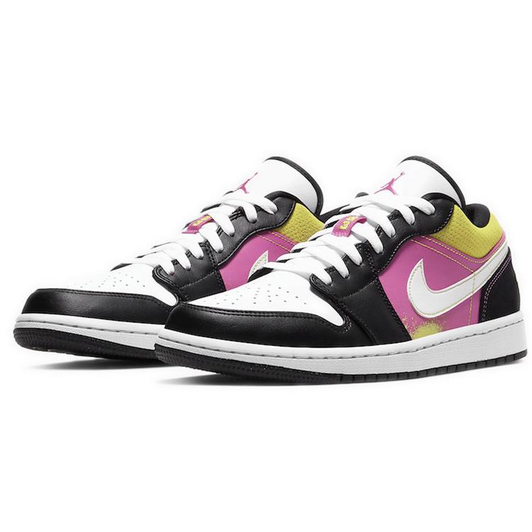 Jordan 1 Низкий Черный Активный Фуксия Кибер CW5564-001